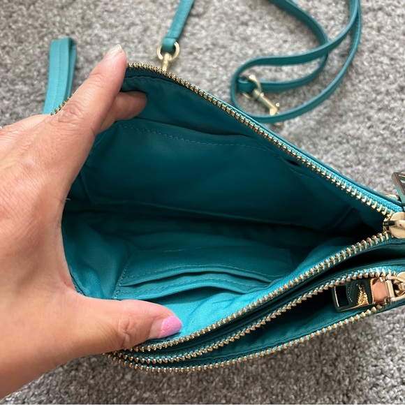 Coach mini double zip crossbody bag NWT - Picture 4 of 9